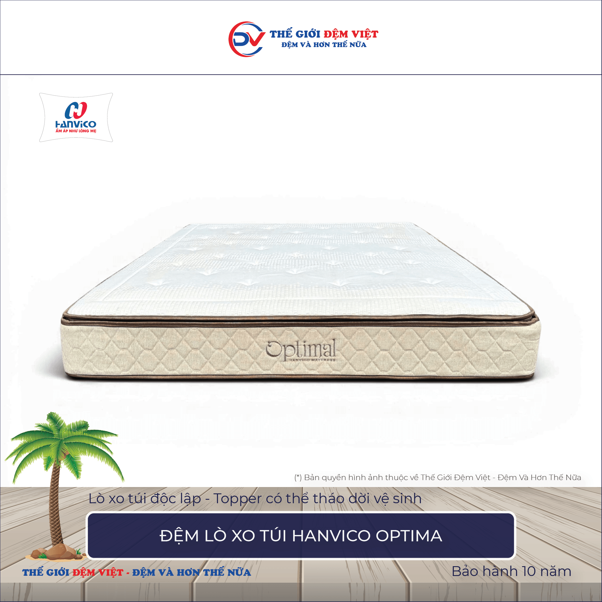 Đệm lò xo Hanvico Optima